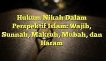 Hukum Nikah Dalam Islam Wajib Atau Sunnah